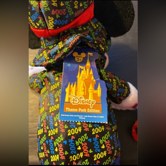 Walt Disney World Mickey Mouse Plush 2004 New Years Eve Mickey Bean Bag - Picture 5 of 12